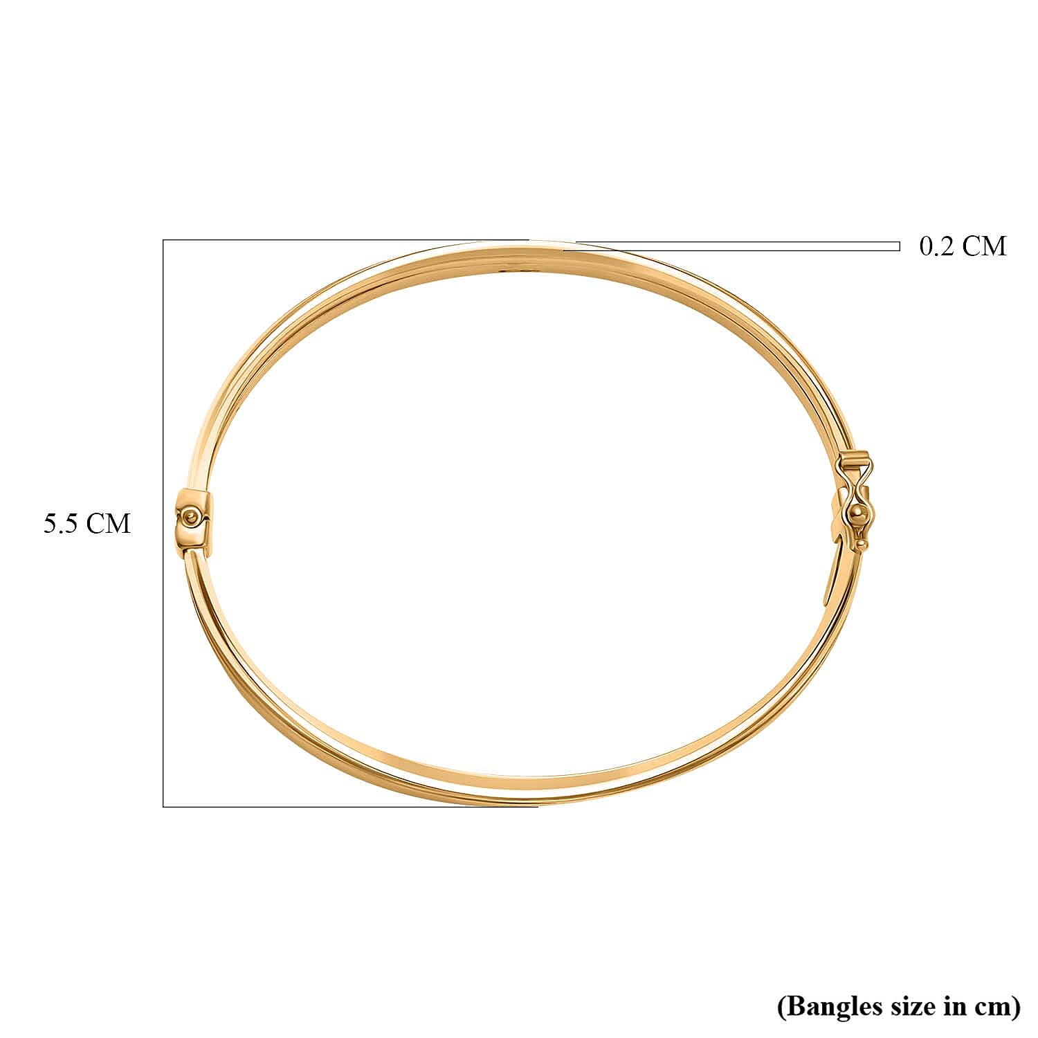 Designer Inspired Closeout - 9K Yellow Gold 3 Row Bangle  Gold Wt. 6.00 Gms