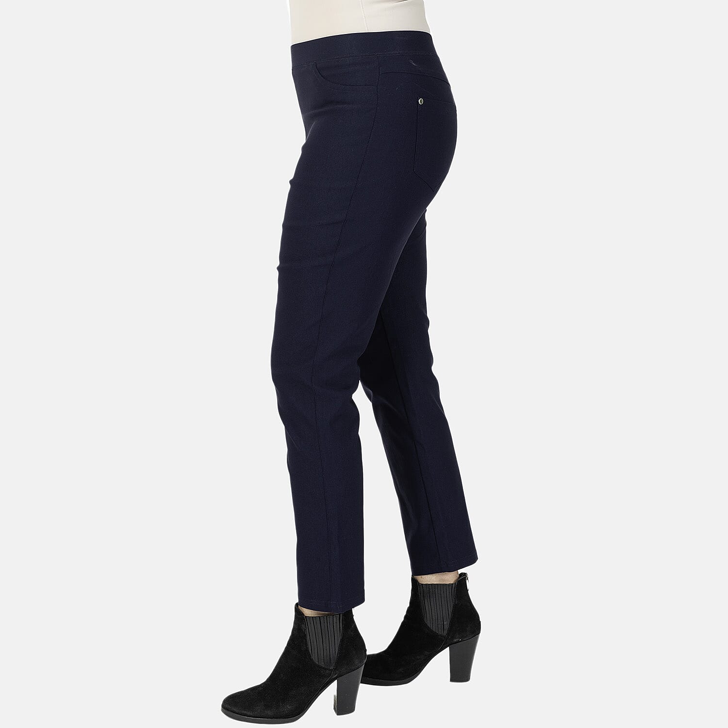 Classics Viscose Bengaline Trouser (Size 16) - Navy