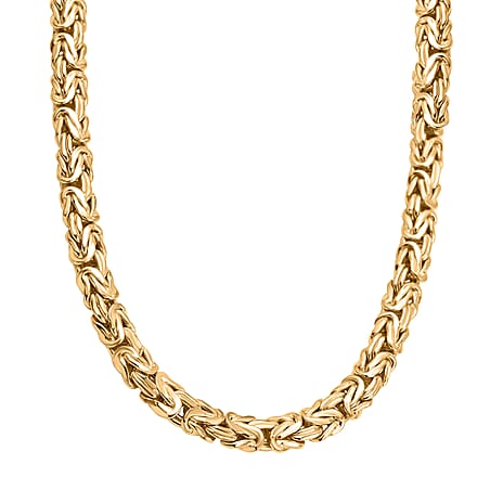 One Time Closeout Deal - Byzanite Necklace (Size - 20) with Senorita Clasp in Yellow Gold Overlay Sterling Silver, Silver Wt. 23.80 Gms.