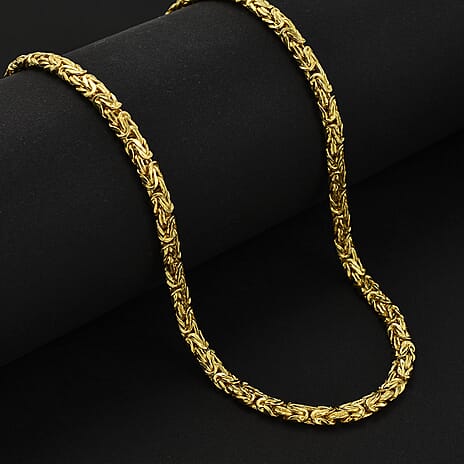 One Time Closeout Deal - Byzanite Necklace (Size - 20) with Senorita Clasp in Yellow Gold Overlay Sterling Silver, Silver Wt. 23.80 Gms.