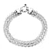 Preview Vicenza Mega Closeout - Rhodium Overlay Sterling Silver Broad Bismark Bracelet (Size - 7.5),