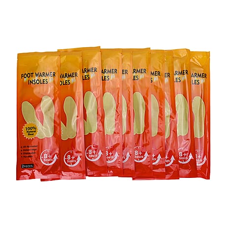 Set of 10 Foot Warmer Insoles (10 Pairs) - Size 5-6