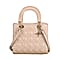 Leather Lattice Crossbody Bag - Green and Camel