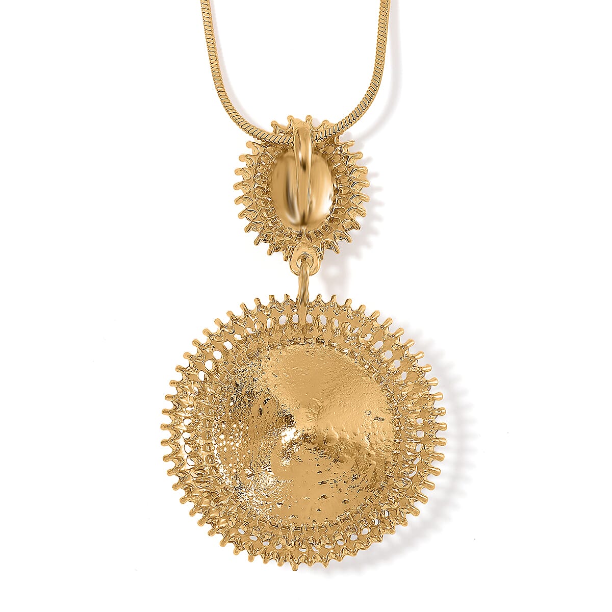 White Crystal & Blue Crystal Necklace (Size - 29.5-2 Ext)