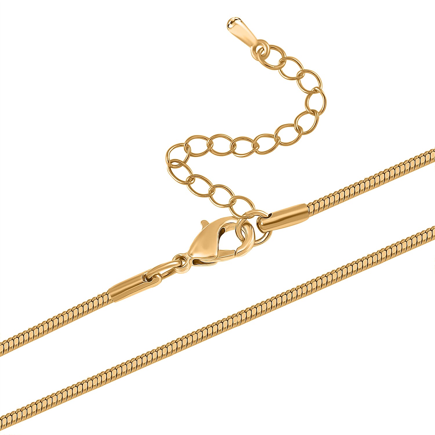 White Crystal & Blue Crystal Necklace (Size - 29.5-2 Ext)