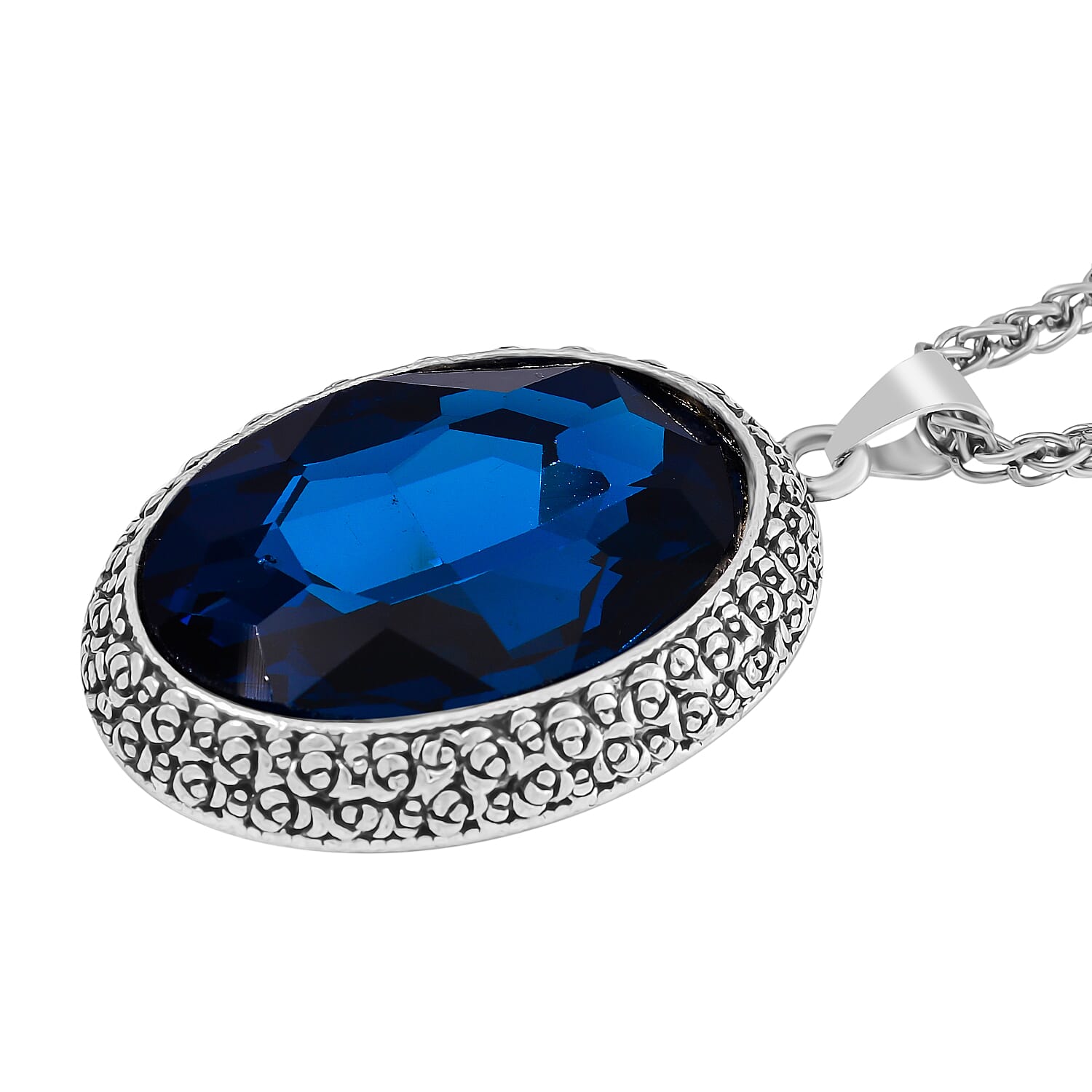 Crystal Pendant with Chain (Size - 29.5+2 Ext)