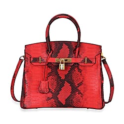 La Marey Leather Snakeskin Crossbody Bag