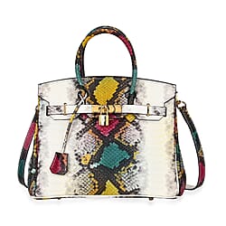 La Marey Leather Snakeskin Crossbody Bag