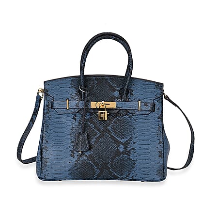 La Marey Leather Snakeskin Crossbody Bag