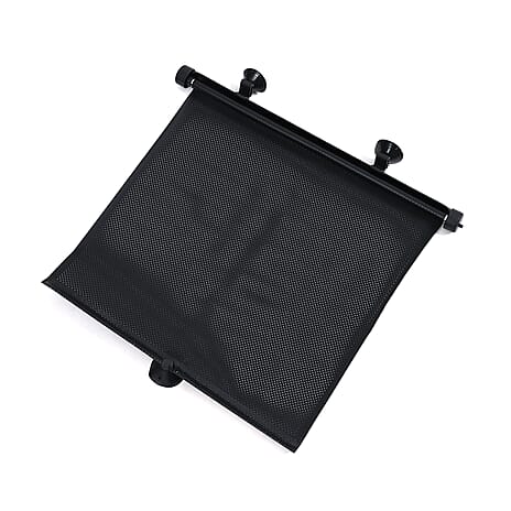 Set of 2- Foldable Car Sun Shades for Windows - Black