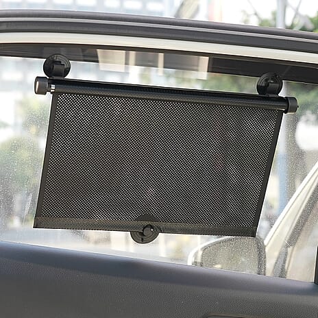 Set of 2- Foldable Car Sun Shades for Windows - Black