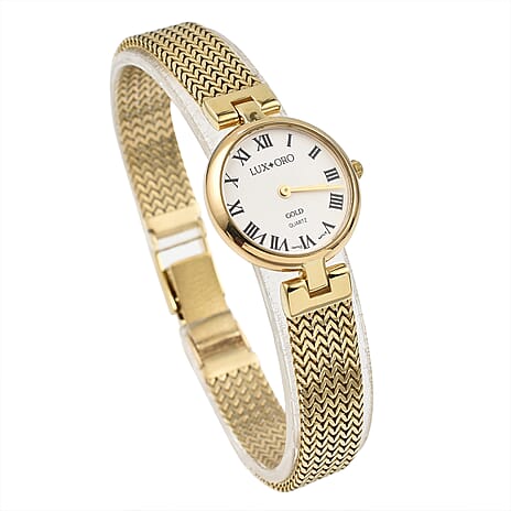 JCK Vegas 2024 - 9K Yellow Gold Swiss Movt. Watch with Sapphire Glass Gold Wt. 25.66 Gms - Oval