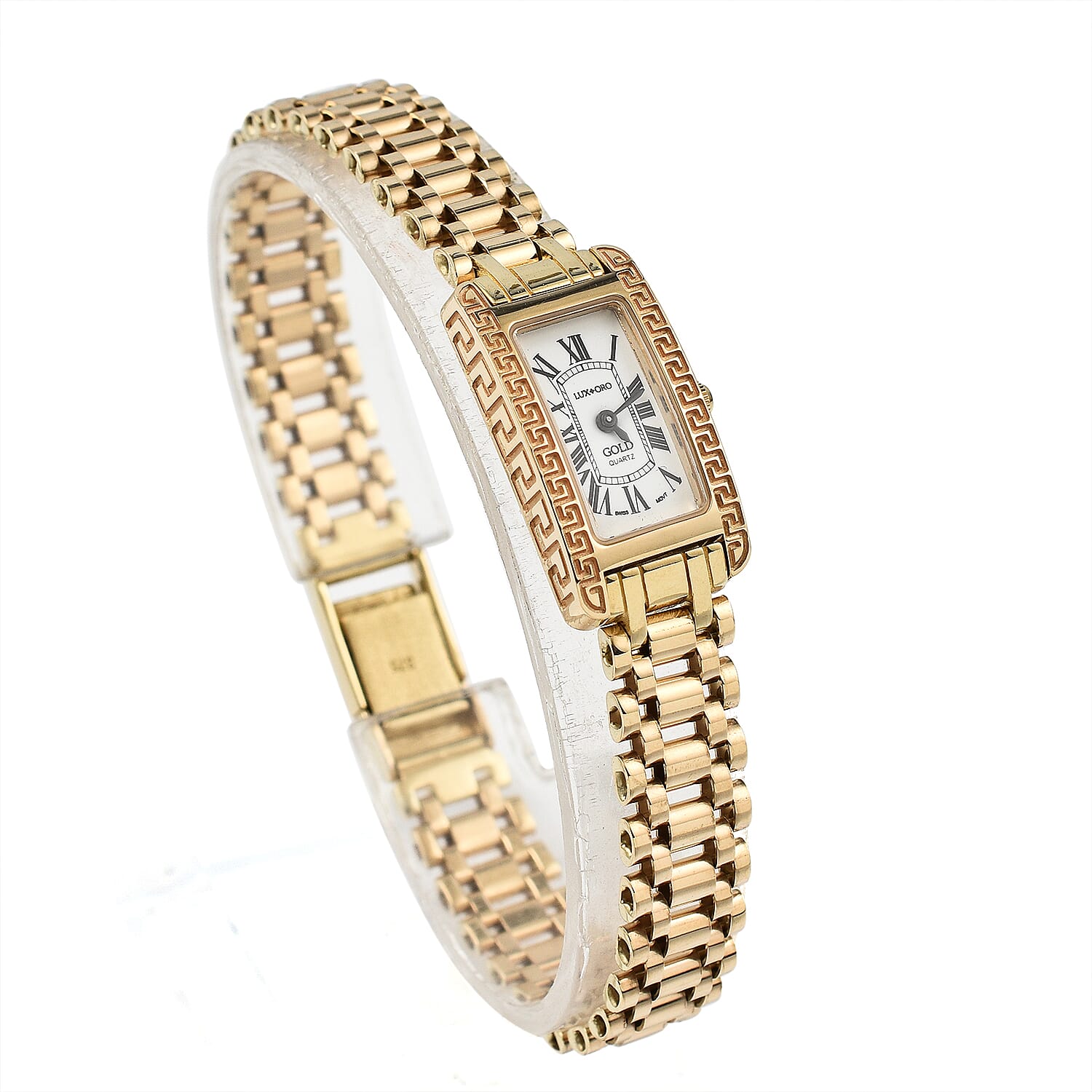 JCK Vegas 2024 - 9K Yellow Gold Swiss Movement Watch with Sapphire Glass Gold Wt. 25.66 Gms - Rectangle