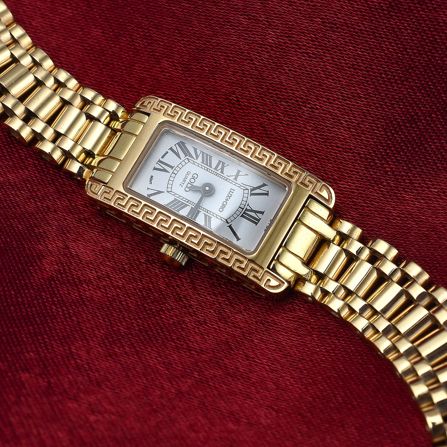 JCK Vegas 2024 - 9K Yellow Gold Swiss Movement Watch with Sapphire Glass Gold Wt. 18.9 Gms - Rectangle