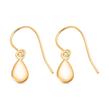 Hatton Garden Deal-9K Yellow Gold Drop Hook Earrings