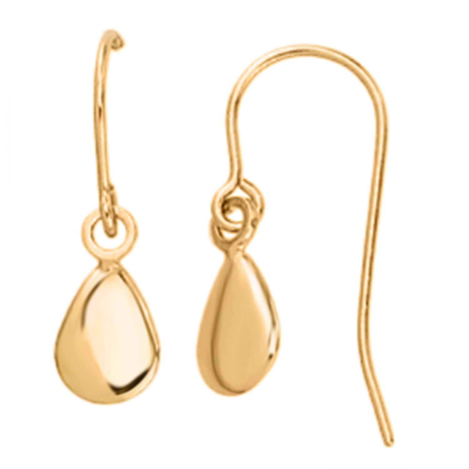 Hatton Garden Deal - 9K Yellow Gold Drop Hook Earrings