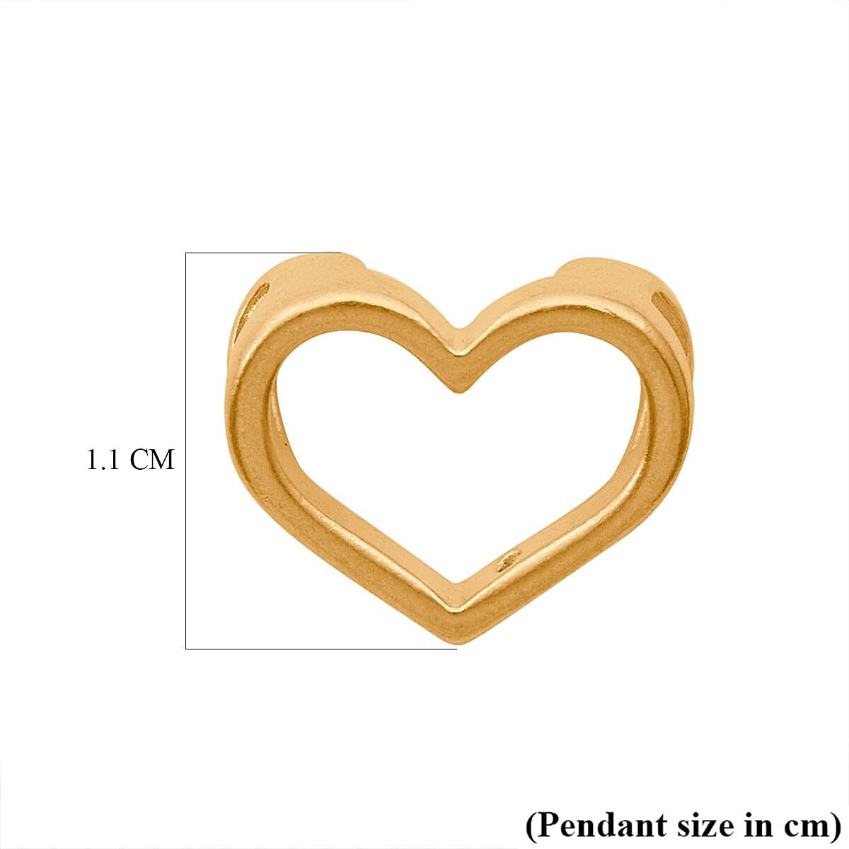 24k Yellow Gold (99.9% Pure) Broad Open Heart Pendant- Limited Stock