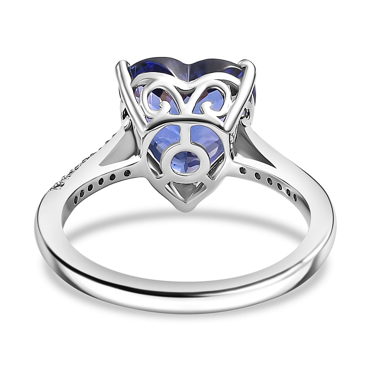 RHAPSODY 950 Platinum AAAA Tanzanite White Diamond EF, VS Solitaire Ring 5.09 ct, Platinum Wt. 5.42 Gms RHAPSODY 950 Platinum AAAA Tanzanite White Diamond EF, VS Solitaire Ring 5.09 ct, Platinum Wt. 5.42 Gms