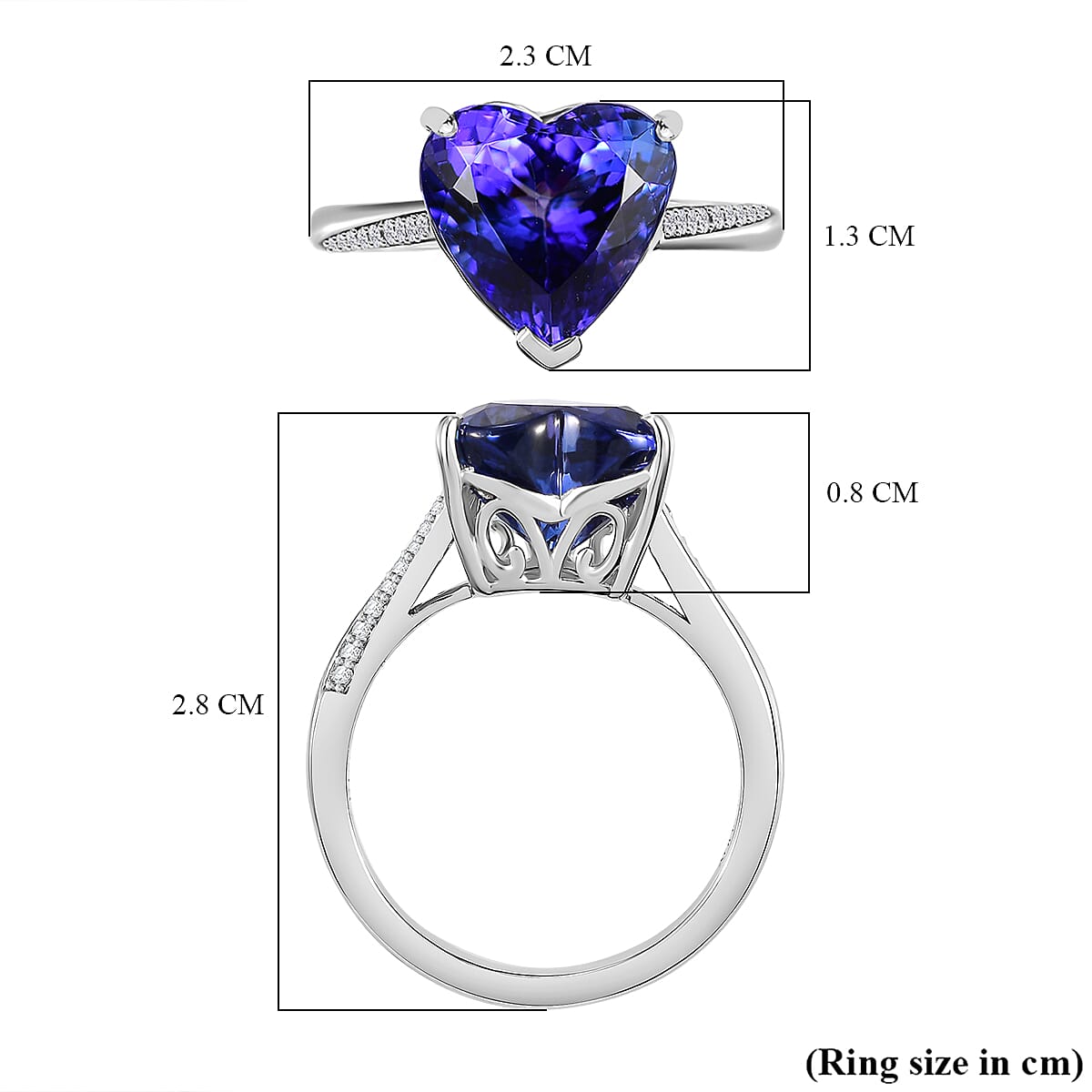 RHAPSODY 950 Platinum AAAA Tanzanite White Diamond EF, VS Solitaire Ring 5.09 ct, Platinum Wt. 5.42 Gms RHAPSODY 950 Platinum AAAA Tanzanite White Diamond EF, VS Solitaire Ring 5.09 ct, Platinum Wt. 5.42 Gms
