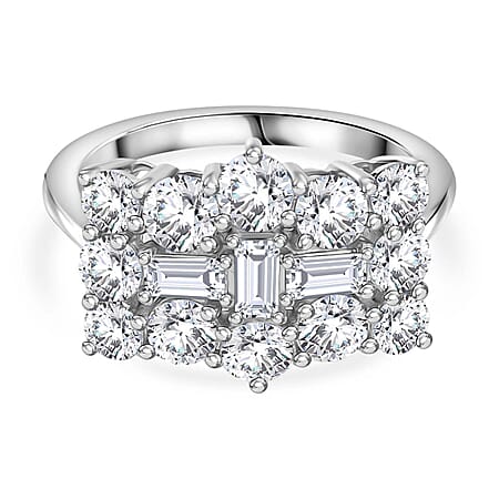 RHAPSODY 2 Ct. IGI Certified Diamond Boat Ring in 950 Platinum