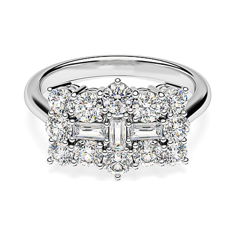 RHAPSODY - 950 Platinum IGI Certified (VS-E-F) Natural White Diamond Boat Ring 2.00 Ct.