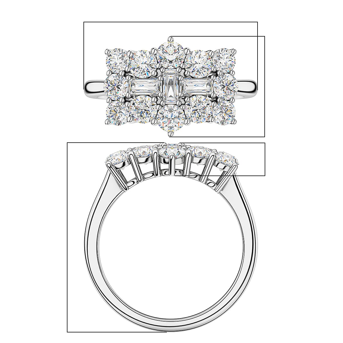 RHAPSODY - 950 Platinum IGI Certified (VS-E-F) Natural White Diamond Boat Ring 2.00 Ct. RHAPSODY - 950 Platinum IGI Certified (VS-E-F) Natural White Diamond Boat Ring 2.00 Ct.