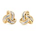 Natural Diamond Knot Earring in Yellow Vermeil Sterling Silver