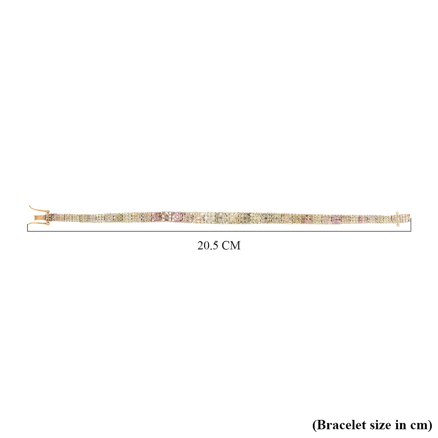 Biggest Diamond Closeout - 5th Avenue Commissioned - 10K Yellow Gold SGL Certified Natural Multi Color Diamond (SI-I1) Bracelet (Size - 7.25) 5.01 Ct. Gold wt 13.30 Gms