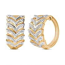 Designer Inspired- White Diamond Hoop Earrings