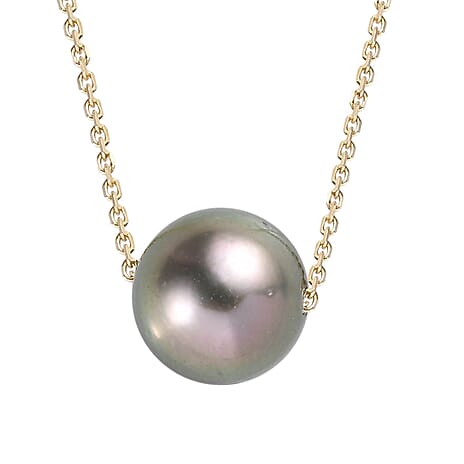 14K Yellow Gold  AAAA   Tahiti Pearl  Necklace (Size - 20) 5.80 ct,  Gold Wt. 1.44 Gms  5.800  Ct.