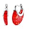 Multi Color Murano Glass Earring With Clasp in Rhodium Overlay Sterling Silver