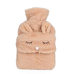 1000ml Plush Hot Water Bag with Eye Mask Set