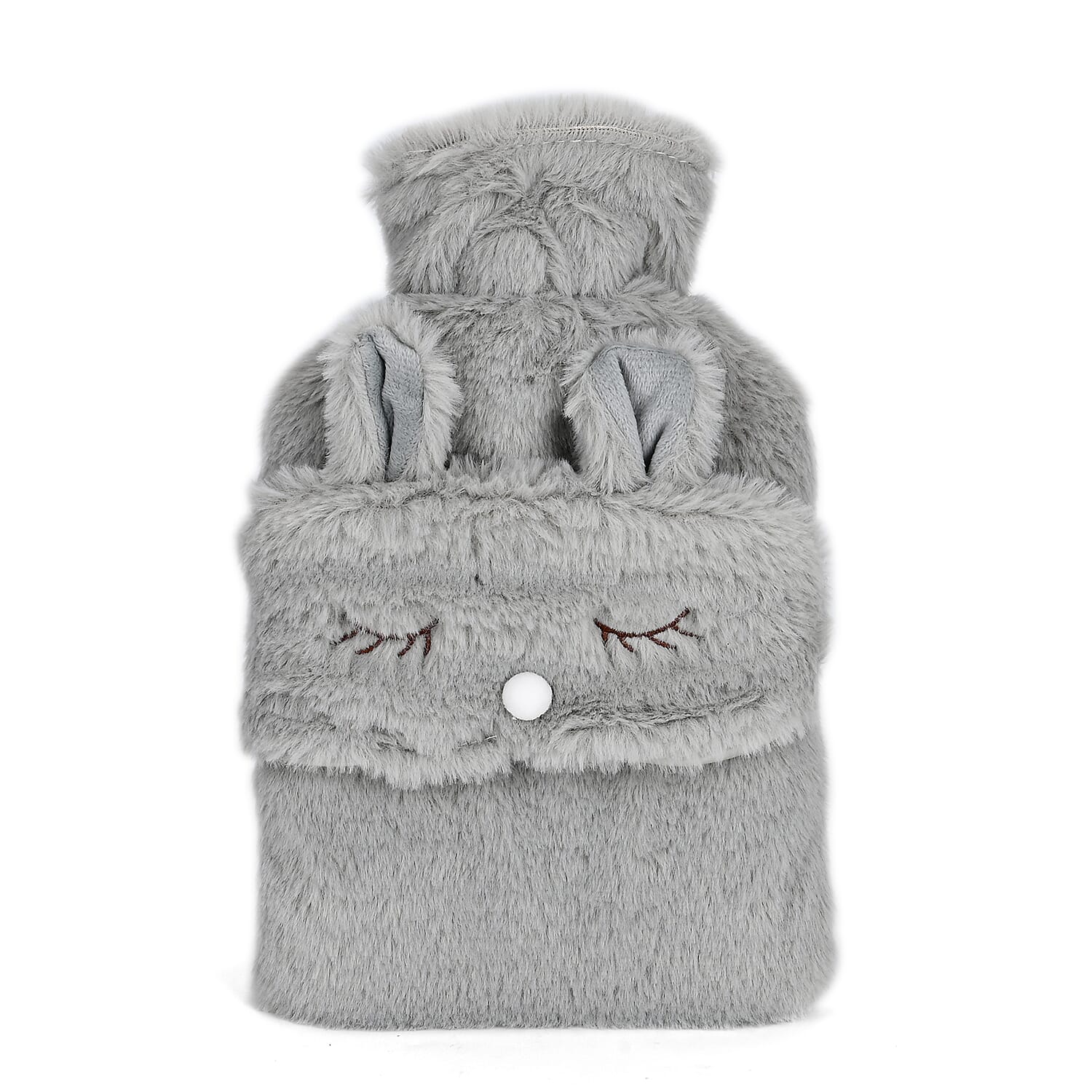 Set of 2 - Hot Water Bottle with Eye mask 1000ml - Grey Set of 2 - Hot Water Bottle with Eye mask 1000ml - Grey