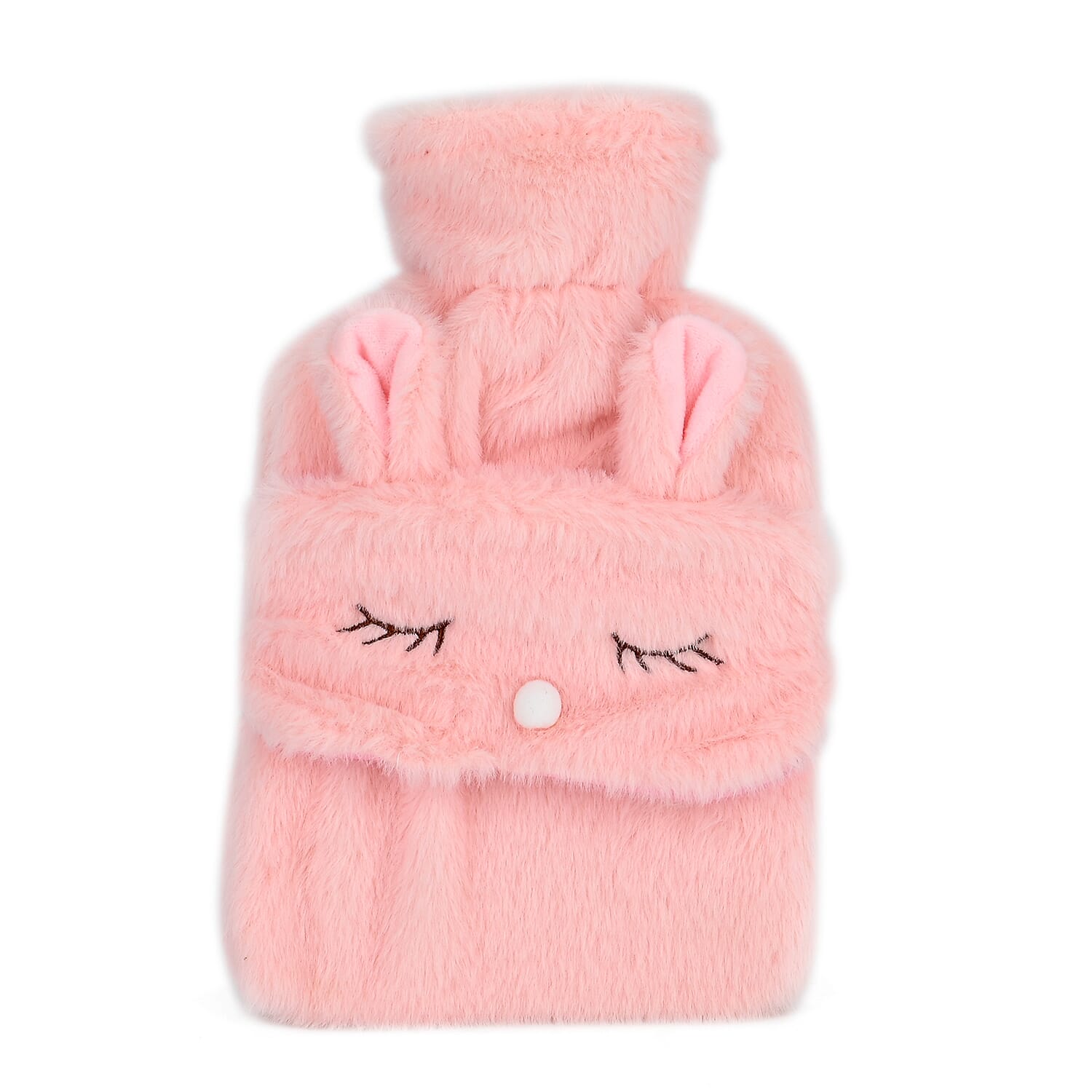 Set of 2  - Hot Water Bottle with Eye mask 1000ml - Pink