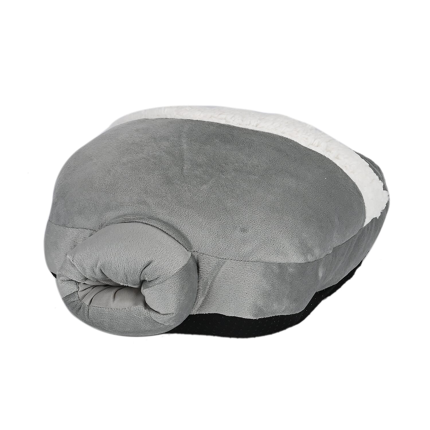 Huge Fluffy Warm Fleece Lined Multi Purpose Hot Water Bottle for your Hands, Feet- 2000ml - Grey