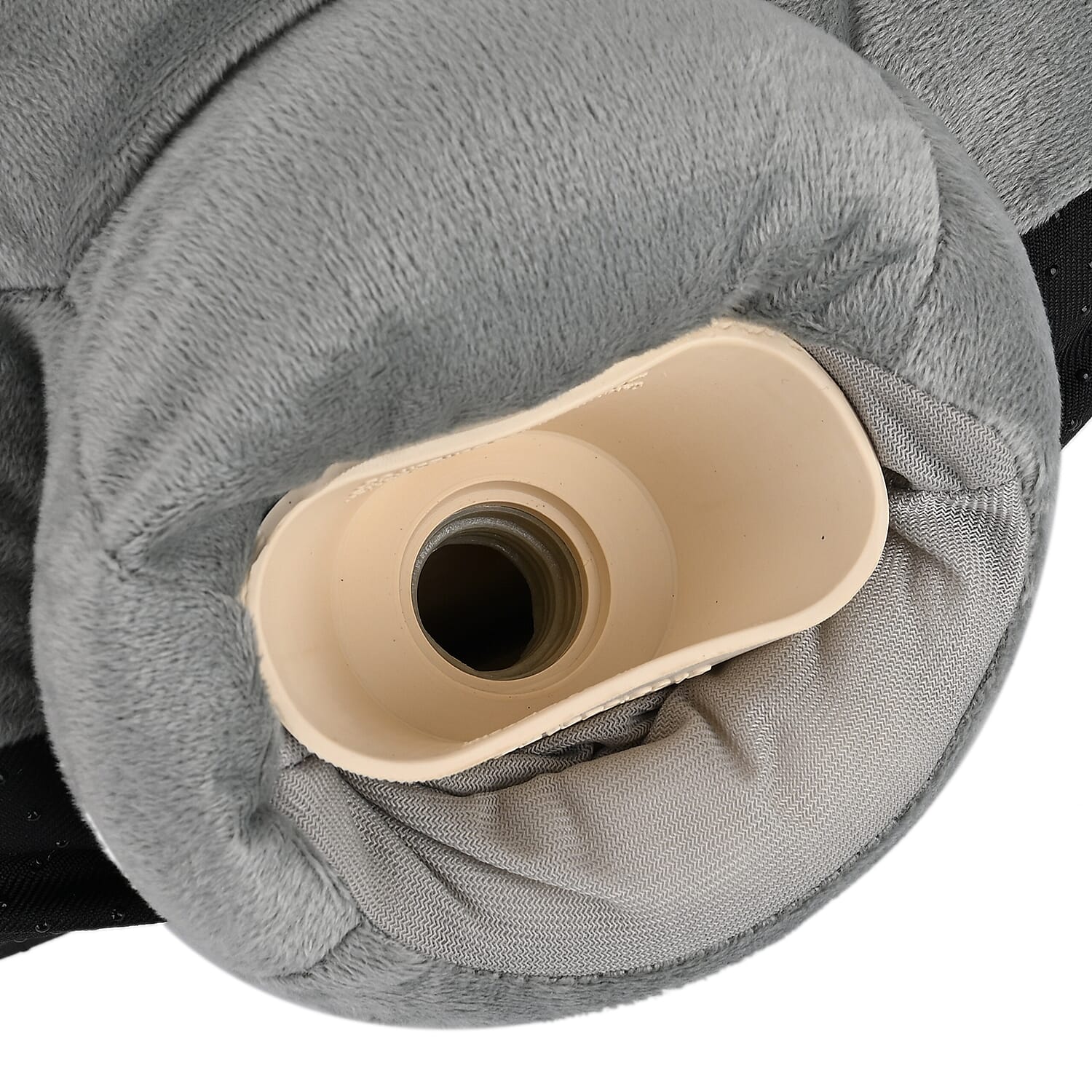 Huge Fluffy Warm Fleece Lined Multi Purpose Hot Water Bottle for your Hands, Feet- 2000ml - Grey