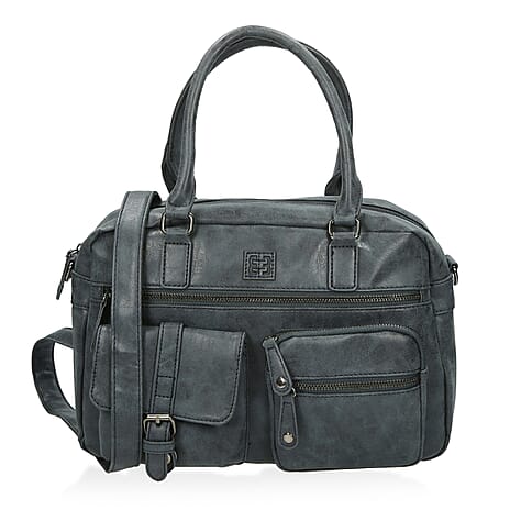 Enrico Benetti Leatherette Shoulder Bag - Navy