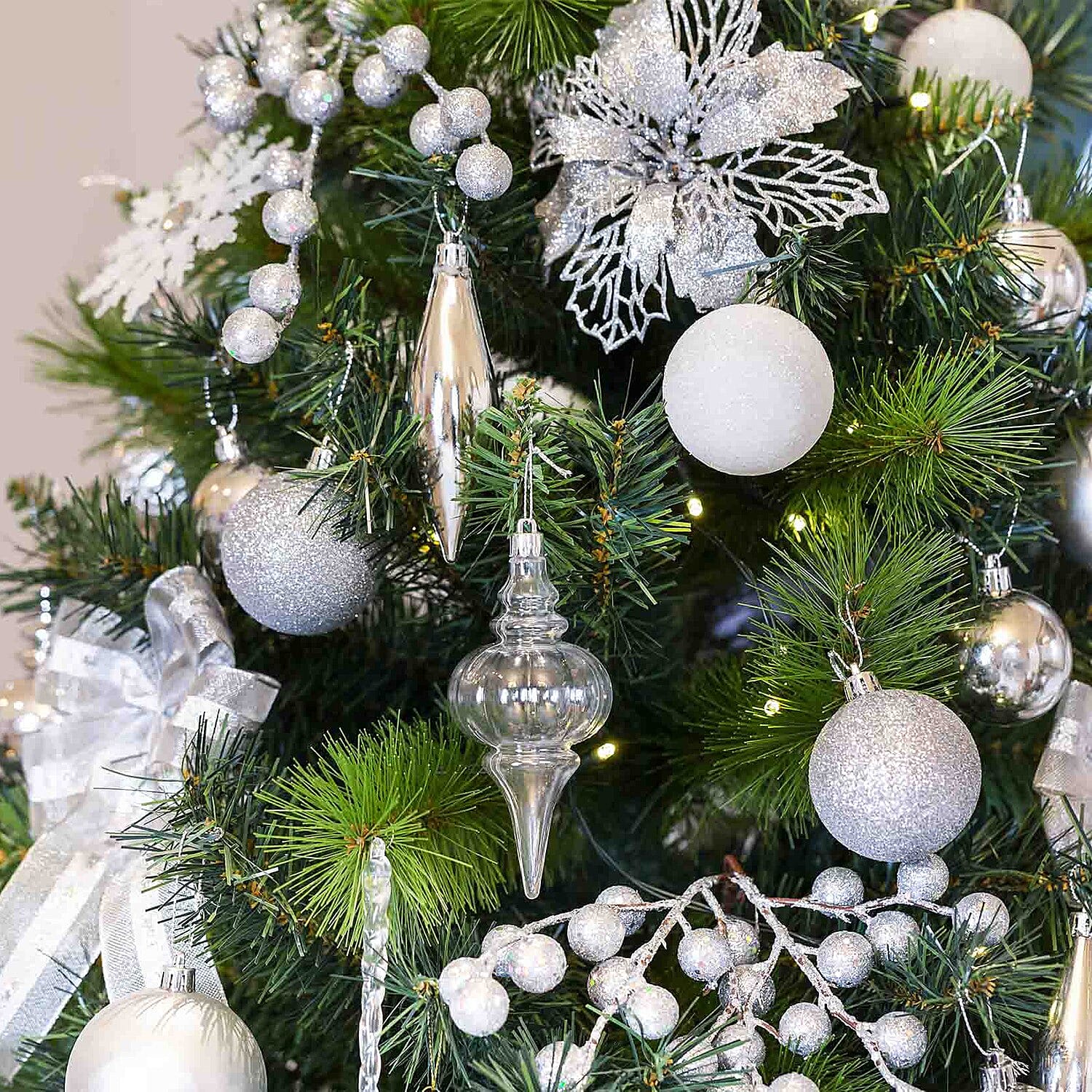 Decorative Tree (Size 1x1x6 cm) - Silver