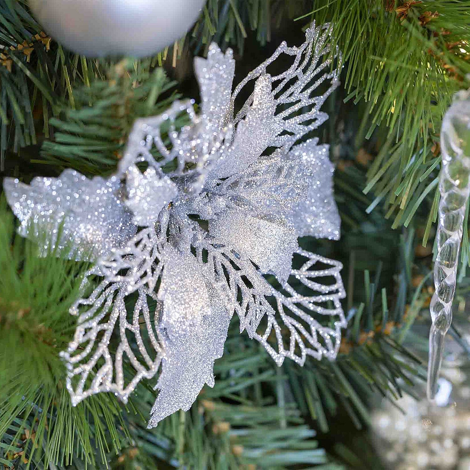 Decorative Tree (Size 1x1x6 cm) - Silver