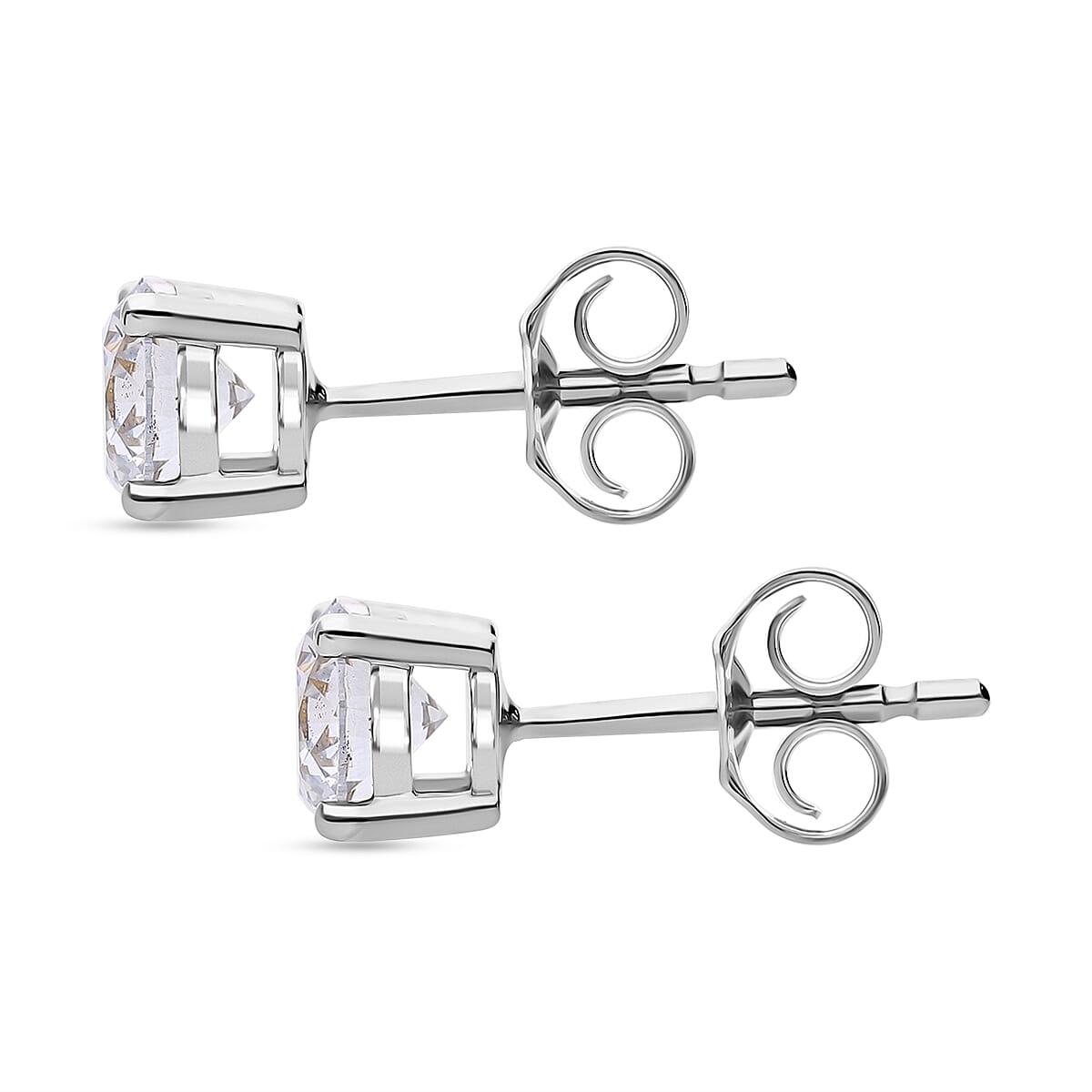 Luxuriant Diamond -SGL Certified 9K White Gold 1ct Lab Grown Diamond (VS-GH) Earrings (Push Back)