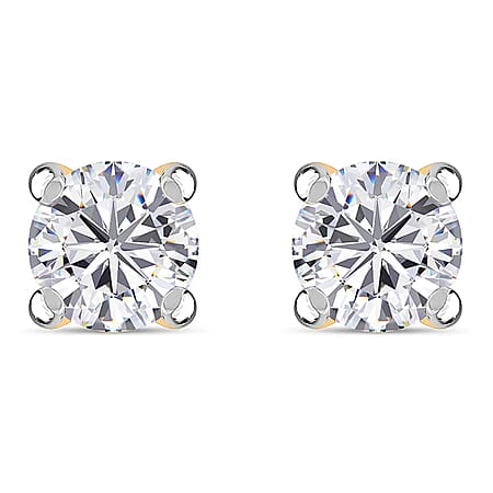 Luxuriant Diamond -SGL Certified 9K Gold 1ct Lab Grown Diamond (VS-GH) Earrings (Push Back)