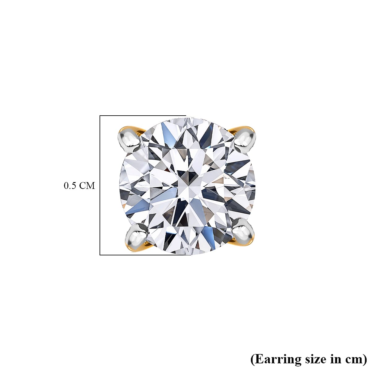 Luxuriant - 9K Yellow Gold SGL Certified (VS-GH) Lab Grown Diamond Push Back Earrings 1.03 Ct.