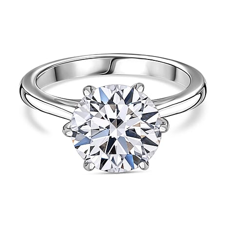 Luxuriant 950 Platinum IGI Certified (VS-F) Lab Grown Diamond Solitaire Ring 3.03 Ct.