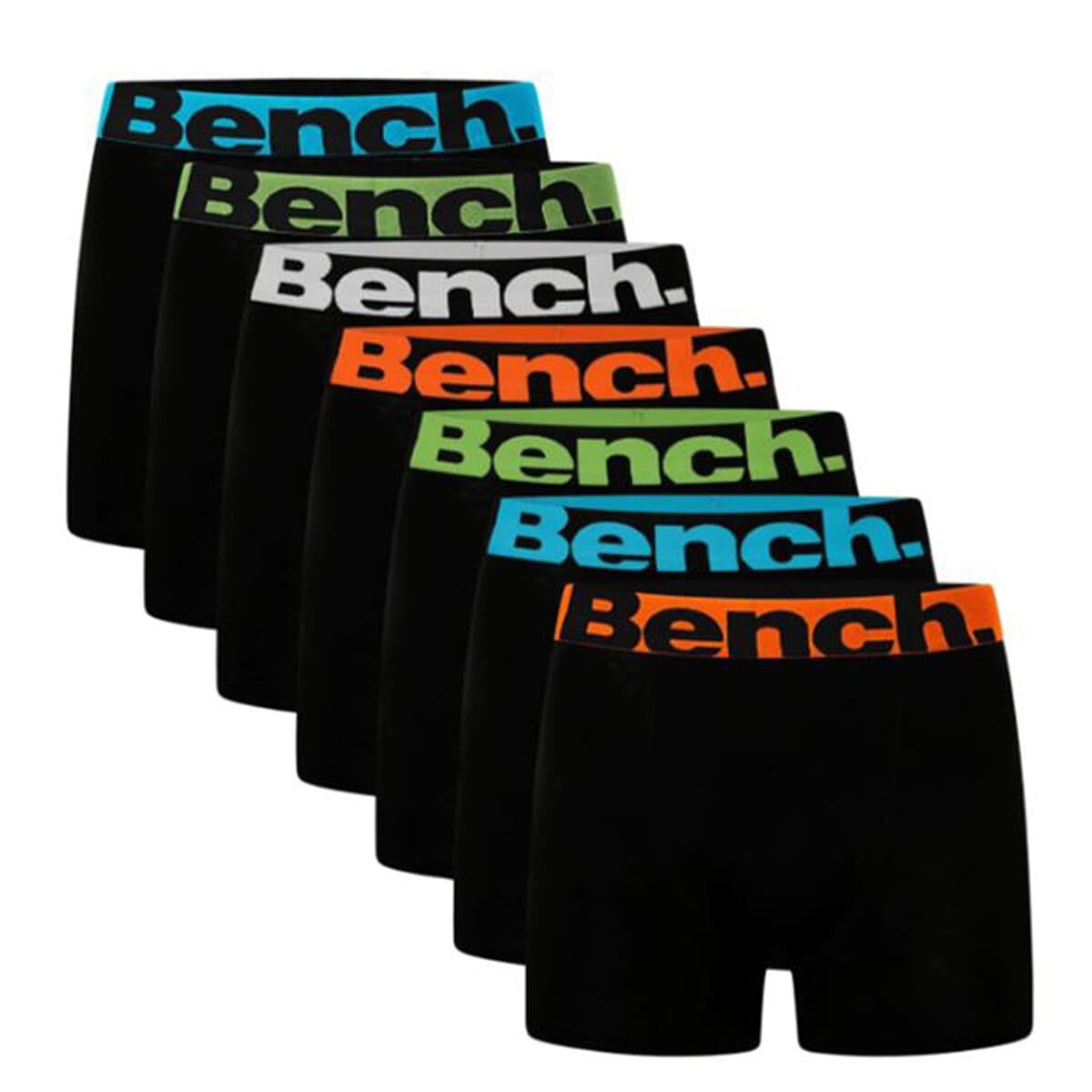 Bench - Pack of 7 Cotton DIEGO Mens Boxers (Size XL) - Black & Multi