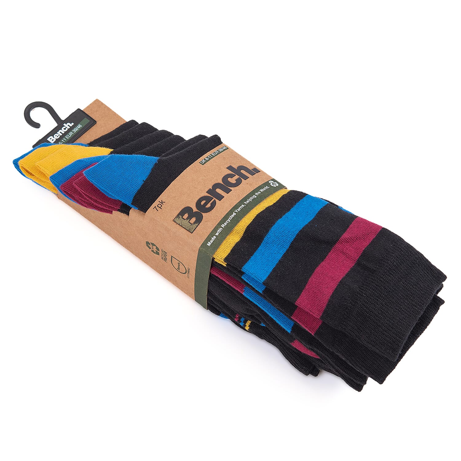 Bench Mens Pack Of 7 Socks - Multi