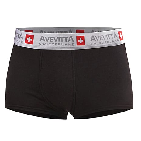 Sankom Avevitta 95% Cotton Antibacterial, Anti-Moisture Zinc Oxide Technology Mens Underwear (Size S) - Black