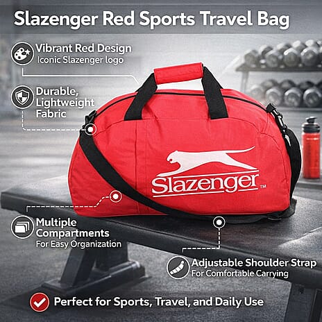 Slazenger Sports Travel Bag (Size 30x30x50 cm) - Red