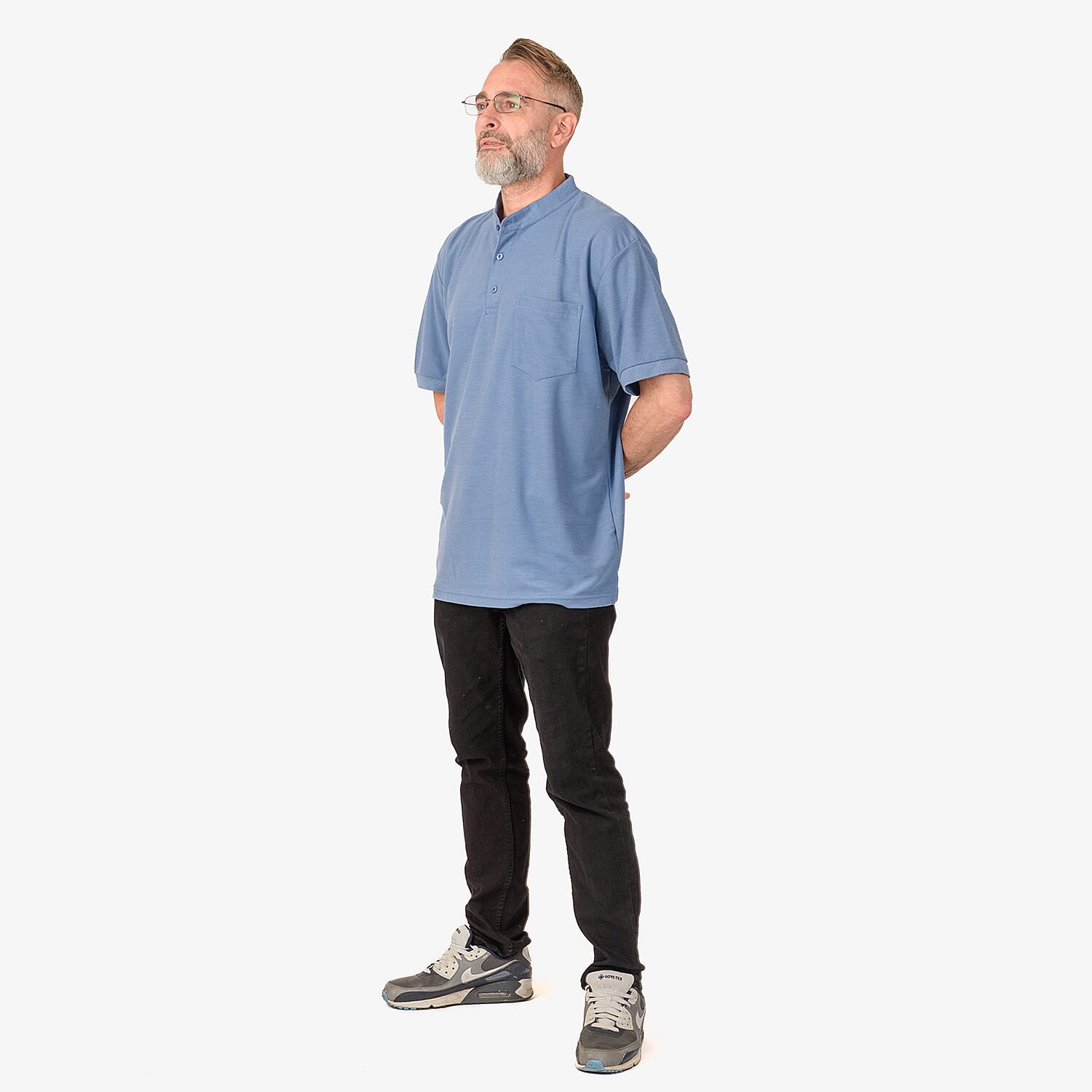 Charles Norton Polyester TShirt  - Dusky Blue