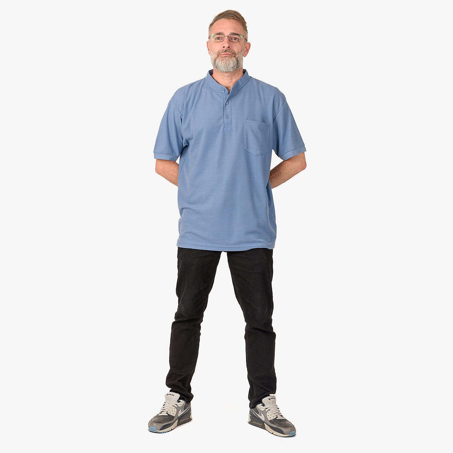 Charles Norton Polyester TShirt  - Dusky Blue