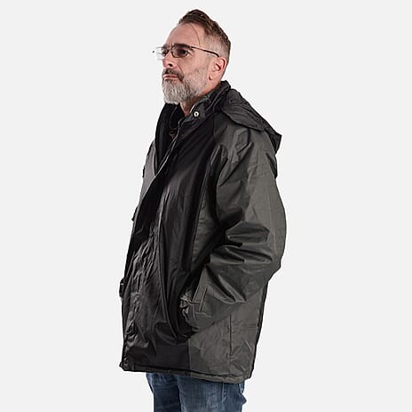 Charles Norton Water Resistant Jacket (Size XL) - Black - Grey